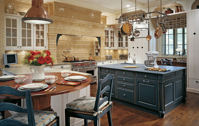 Navy Blue Kitchen Island