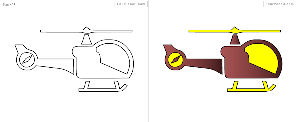 How to draw cartoon Helicopter - slide 3