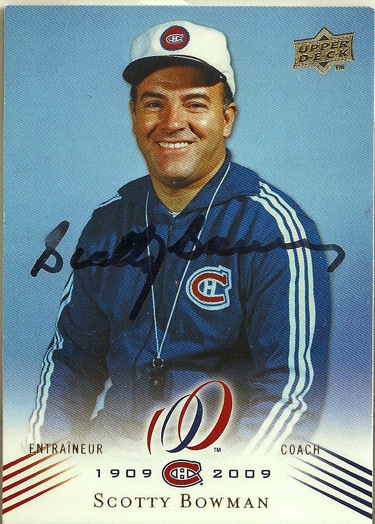 Hell's Valuable Collectibles Scotty Bowman Autographed Card