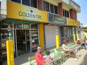 Shops selling some of the World's costliest tea on Chowrasia.