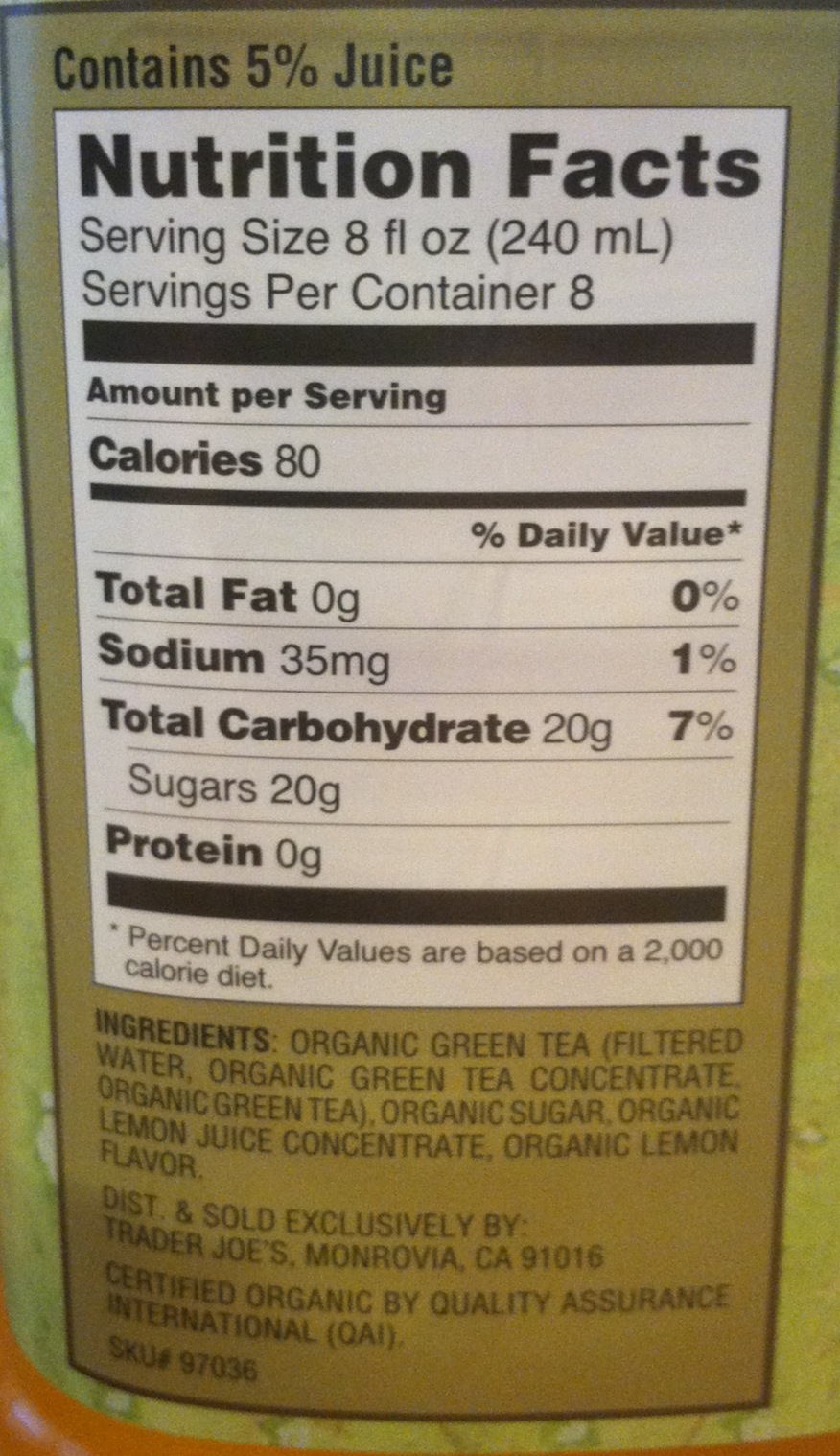 What's Good at Trader Joe's? Trader Joe's Organic Green Tea & Lemonade