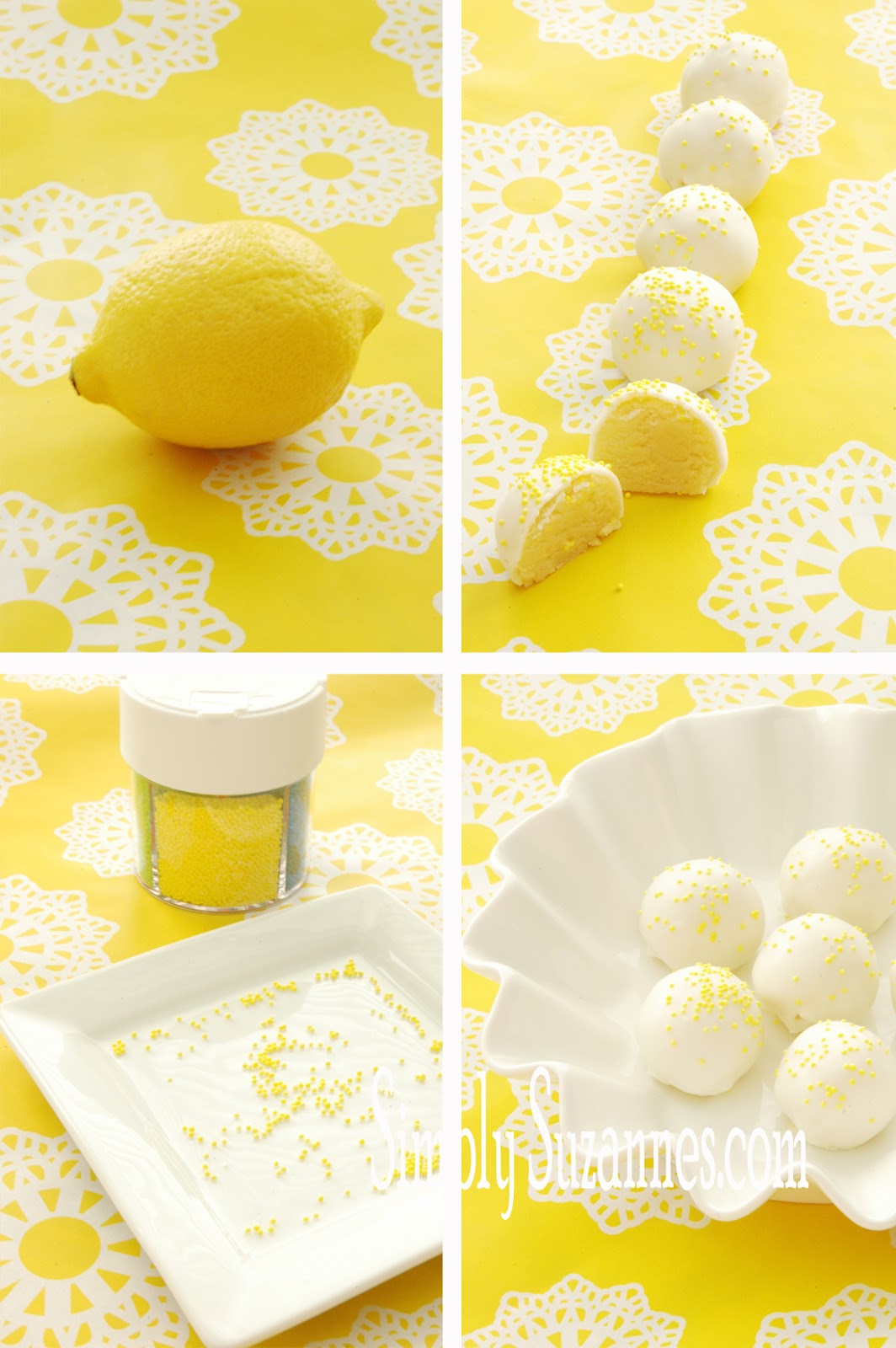 Simply Suzanne's AT HOME lemon cake batter truffles