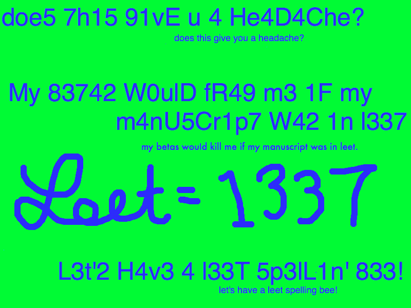 l33t speek l33t speek