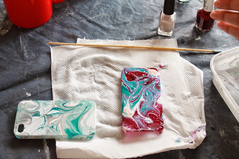 4. Nail Polish Marbled Phone Case Tutorial - wide 2