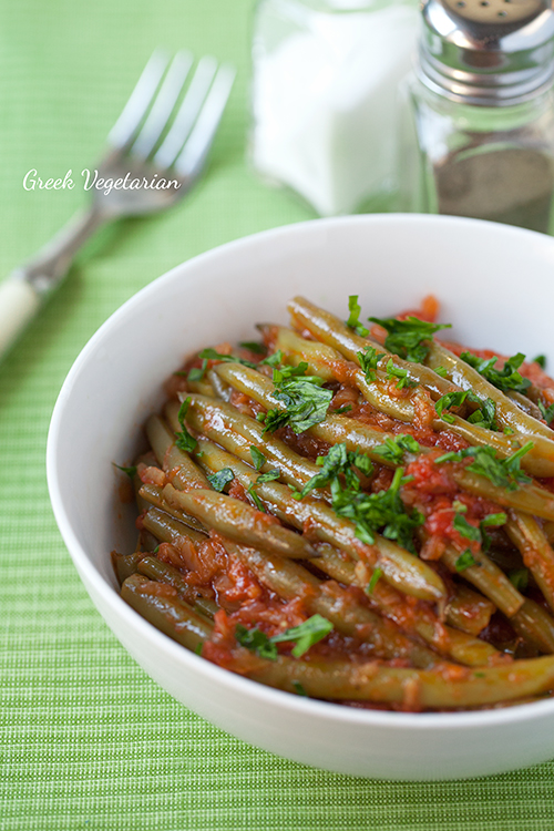 Greek Vegetarian Fasolakia (Green Bean Stew)