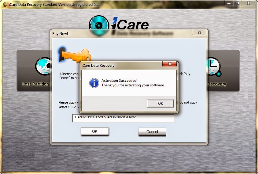 Icare recovery license code