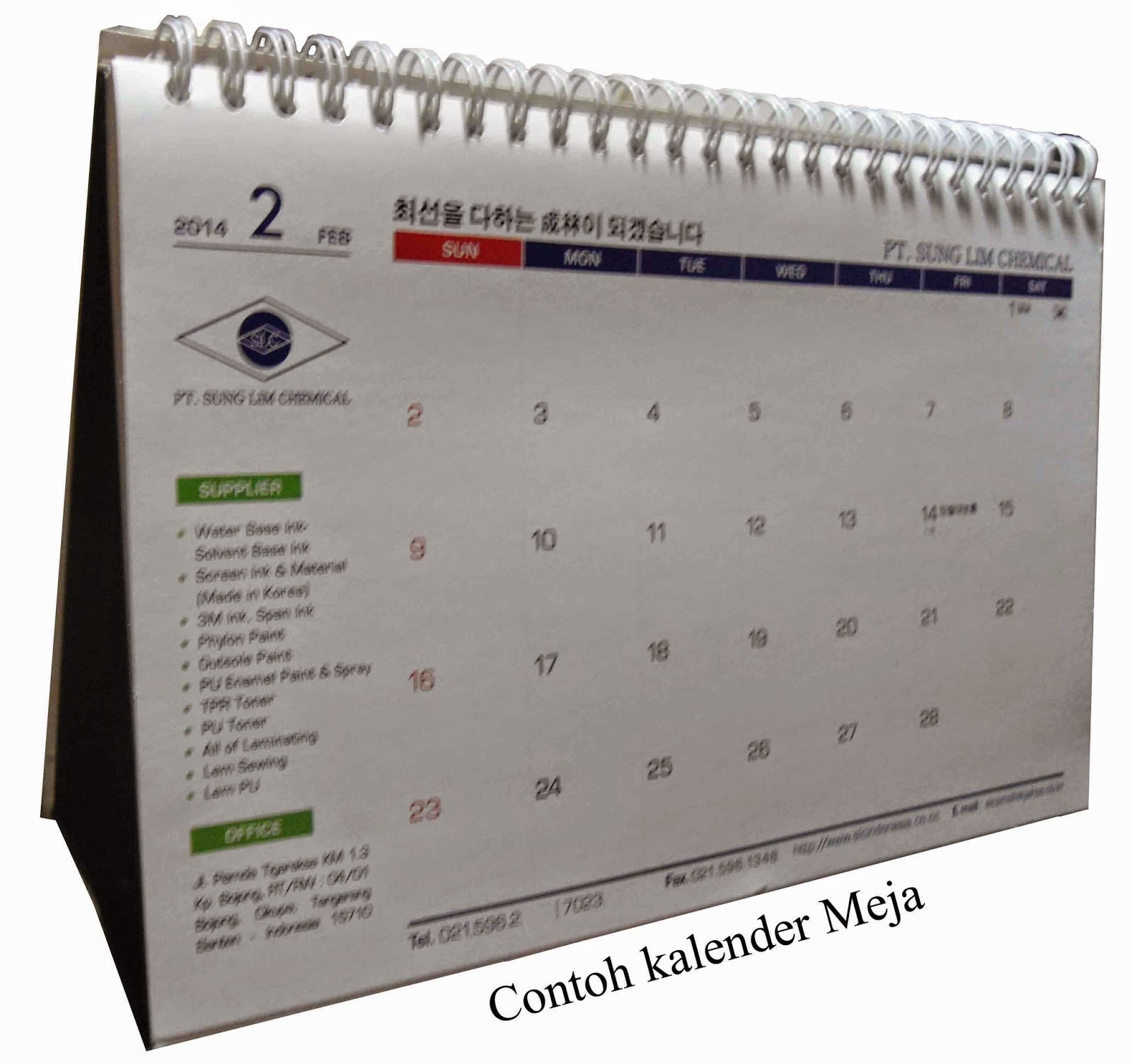 PERCETAKAN TANGERANG: Kalender