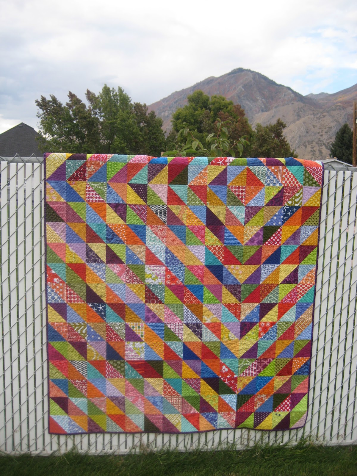 Hobble Creek Quilts Warm/Cool Diamond Quilt Complete