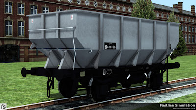 Fastline Simulation: An ex works dia. 1/141 21T coal hopper. This diagram was a direct copy of the existing LNER diagram complete with the long handbrake levers.