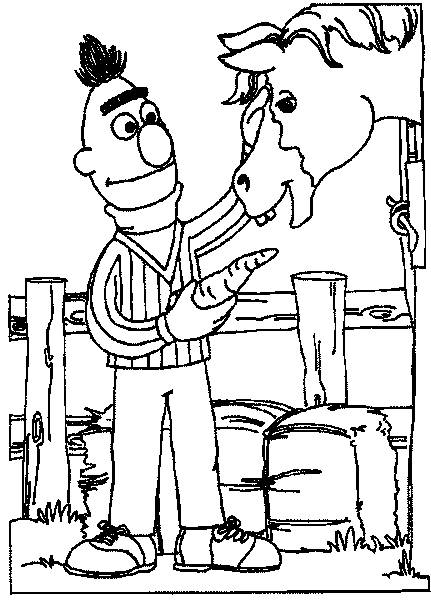 Coloring Pages Online Bert And Ernie Cartoon Characters