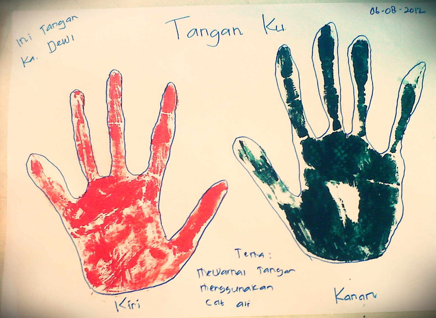 Little 1 Academy Harapan Indah Membuat Cap Telapak Tangan