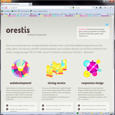 Screen shot of http://www.orestis.nl/.