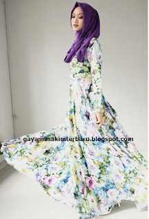 Best Seller Model long dress muslim modern terbaru gaya masa kini