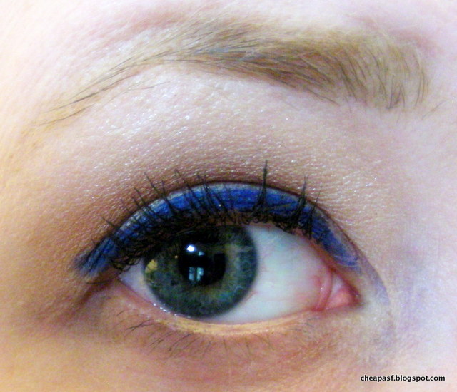 Cobalt blue eyeliner