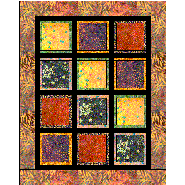 The QuiltNotes Blog: Download Free Quilt Pattern - Novelty & Large Print Scrap Quilt