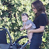 Victoria and Cute Baby Harper on Football Practice