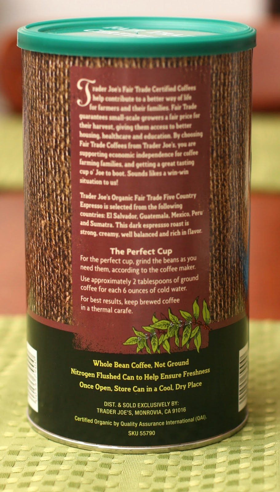 Coffee Quests Trader Joe's Five Country Espresso Blend
