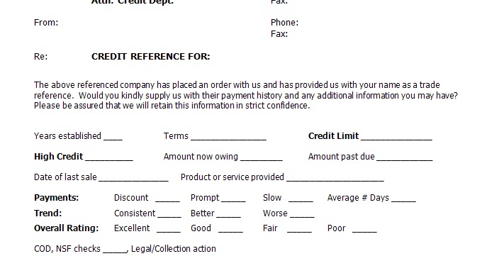 office forms trade reference inquiry form what are trade references on a credit application