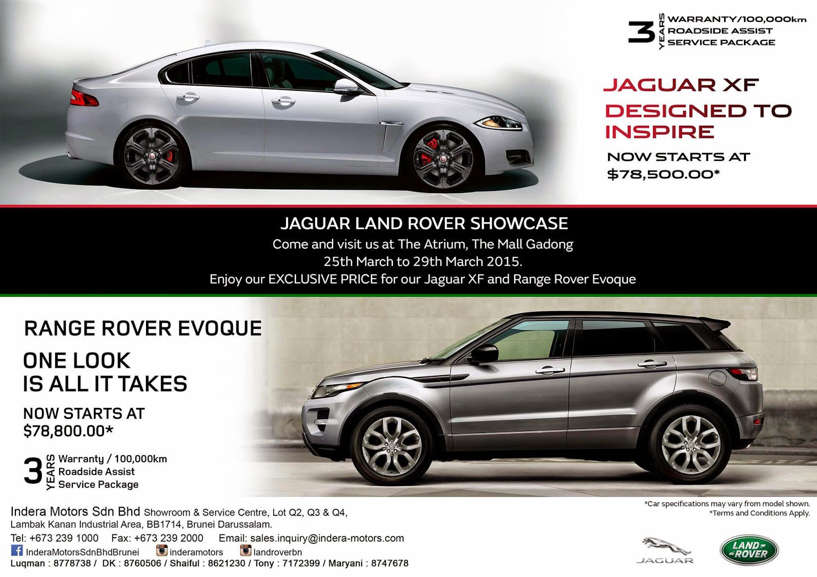 Jaguar And Land Rover Showcased At The Mall Gadong