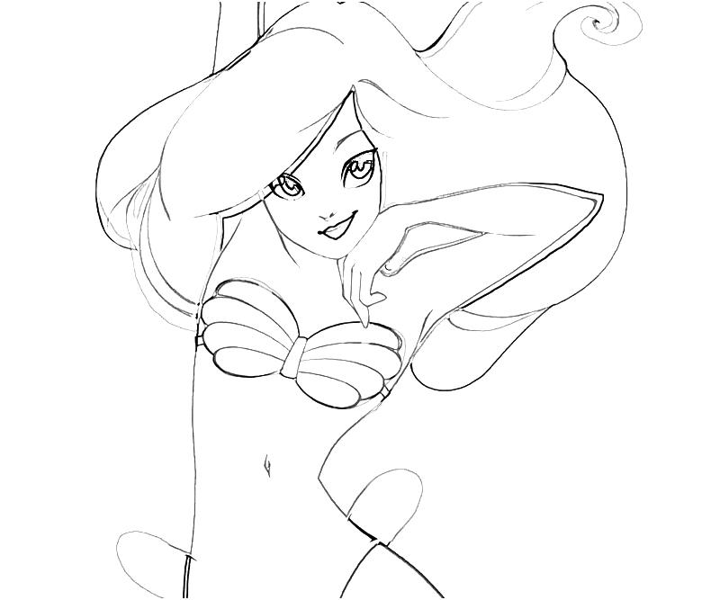 Printable Little Mermaid Ariel Cartoon Coloring Pages printable-little-mermaid-ariel-cartoon-coloring-pages