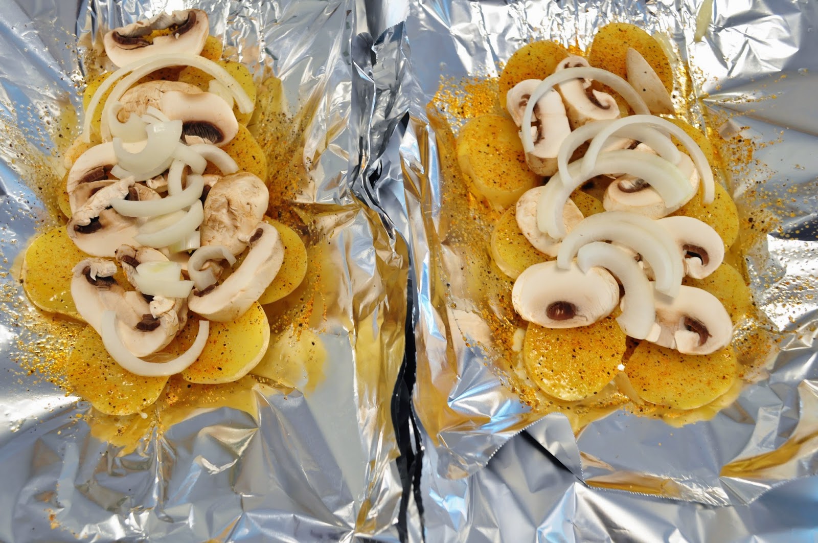 My Tiny Oven Barbequed Tin Foil Potatoes