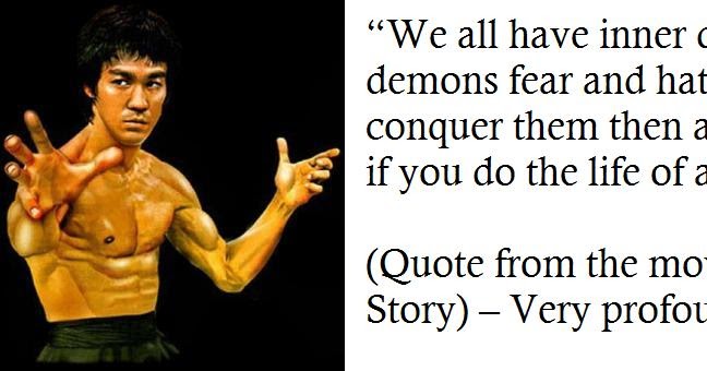 Being Truly Well Quote from "Dragon The Bruce Lee Story