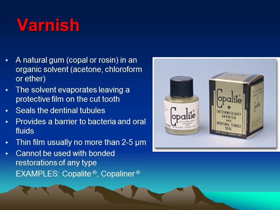 Dentistry Sealers, Liners and Bases