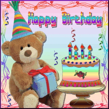 Happy Birthday Teddy Bear GIFs