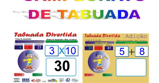 Competição matemática da tabuada! Esse jogo é ótimo para revisar a