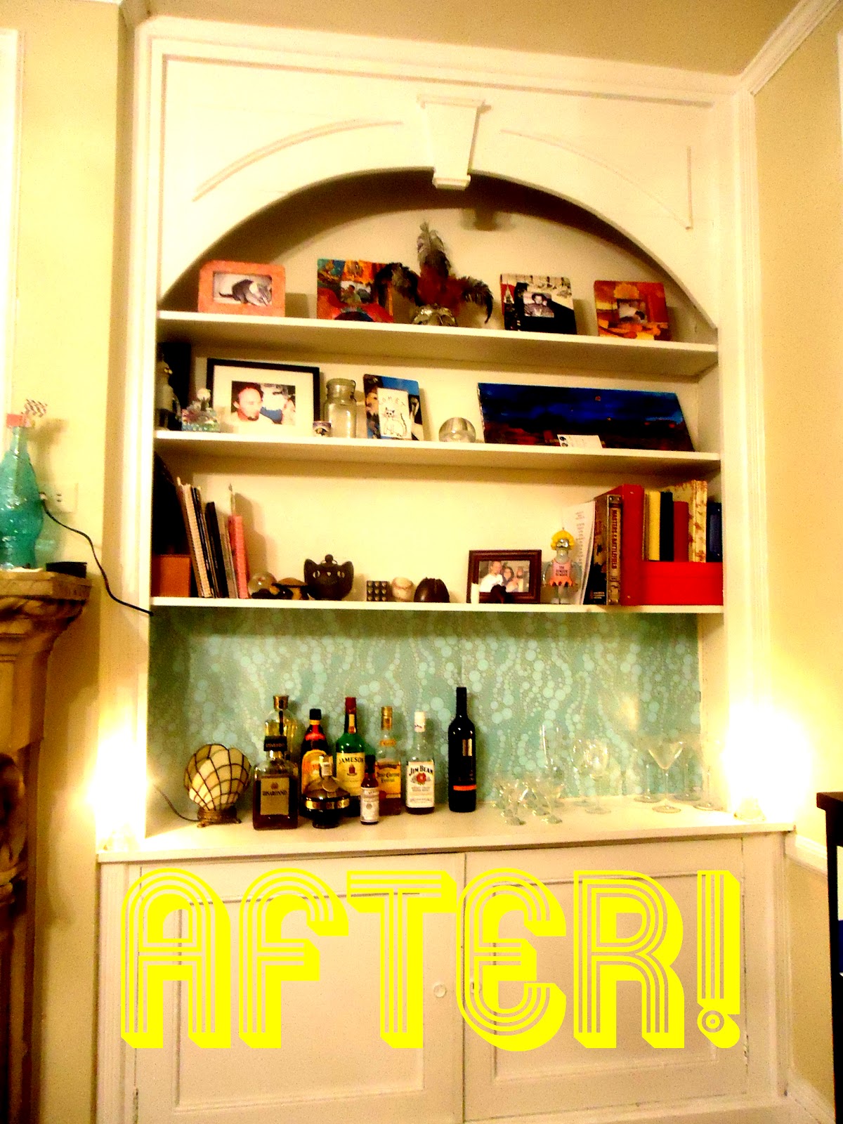 Hey Fish Studio How To Turn a Bookshelf Into a Bar