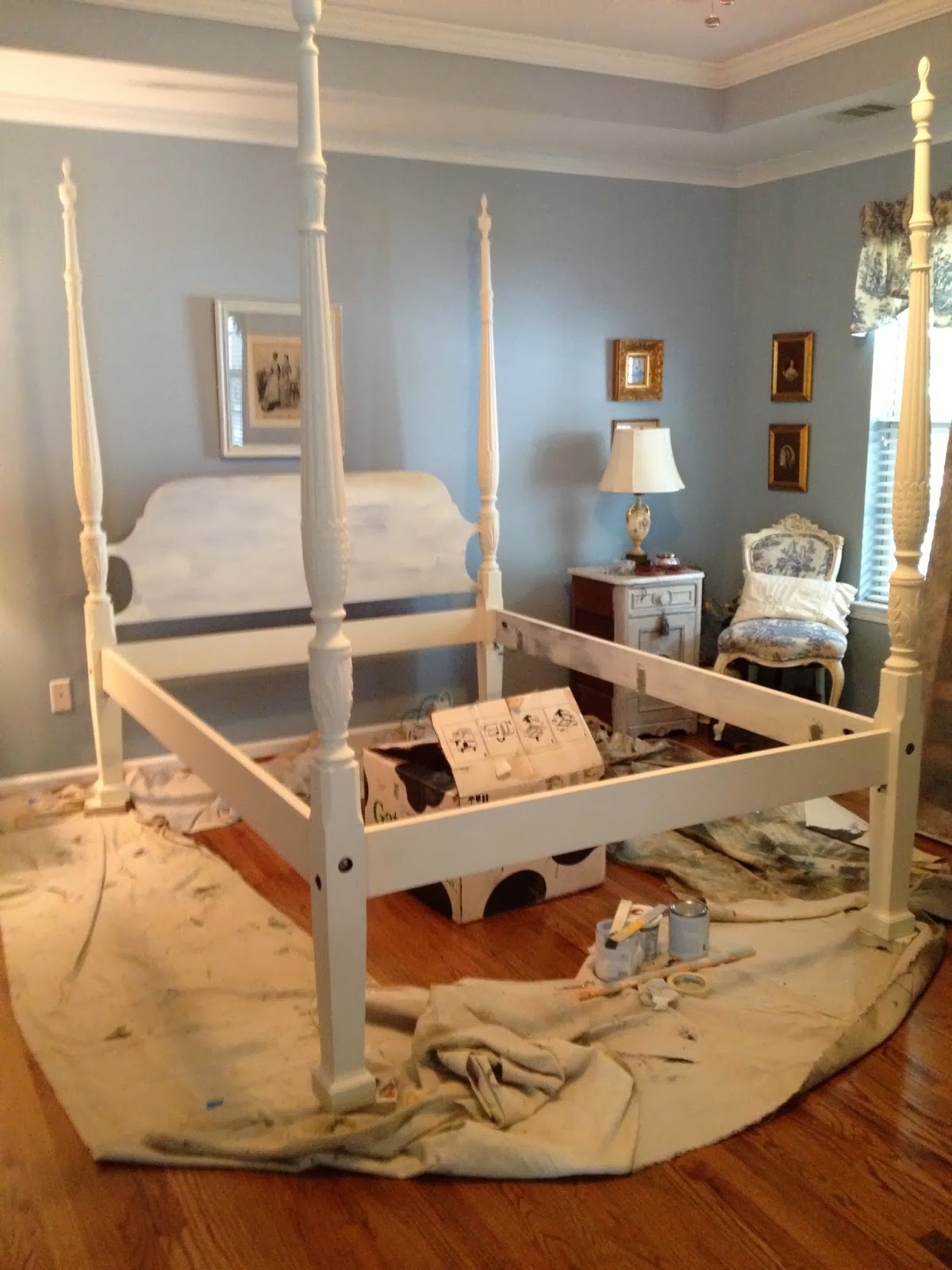 SensibleRedesign Rice bed and Antique Chest of Drawers