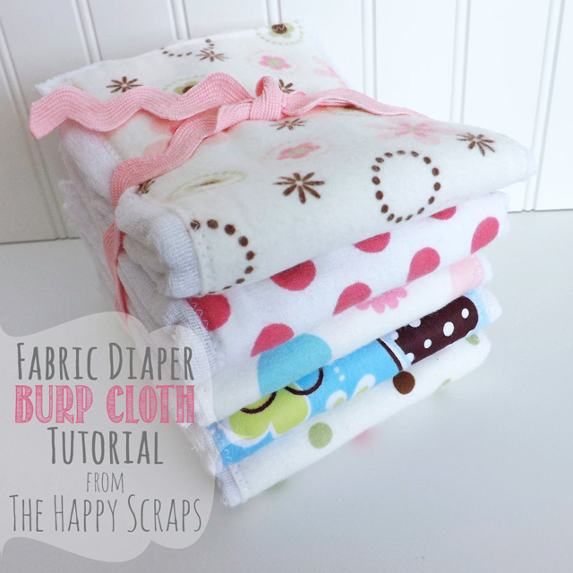 Cloth Diaper to Burp Cloth Tutorial The Happy Scraps