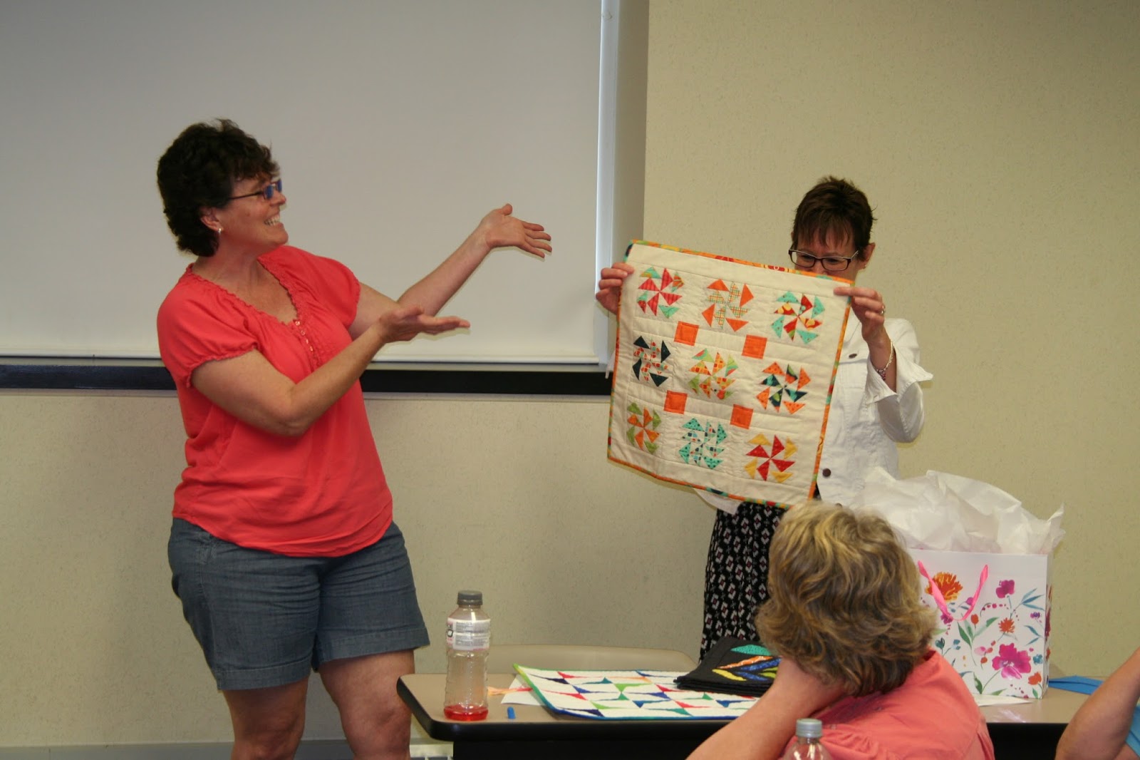 Great Lakes Modern Quilt Guild Miniquilt swap, July 2015