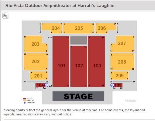 Harrah S Rio Vista Outdoor Amphitheater Seating Chart