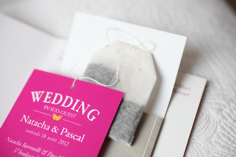 your beautiful days Fairepart de mariage "Sachets de thé"