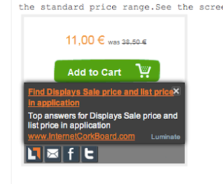 shopping  cart with luminate ad and icon
