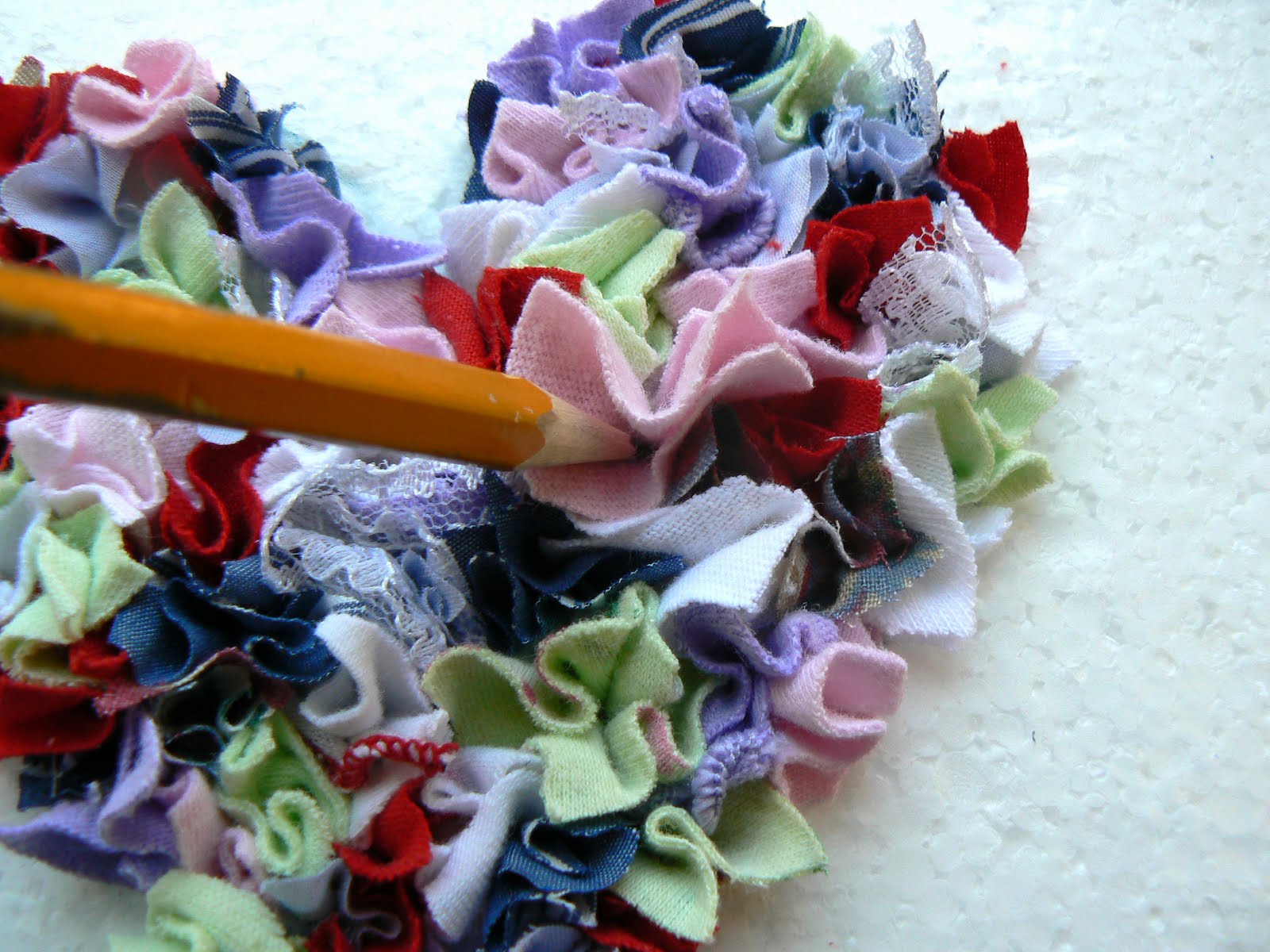 Having Fun at Home Styrofoam Fabric Art