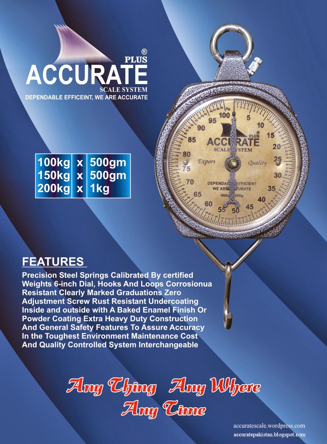 Accurate Scale Accurate Dial Spring Scale SS100