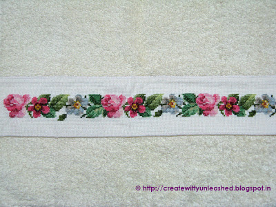 Cross stitch floral border