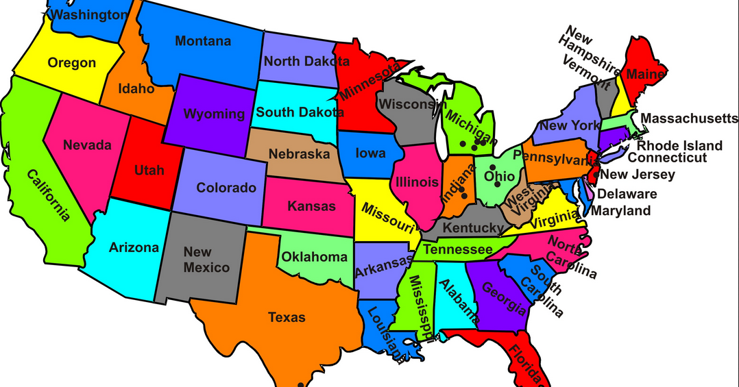 Mapa para imprimir del Mundo Atlas: Mapa de los Estados Unidos y 50
