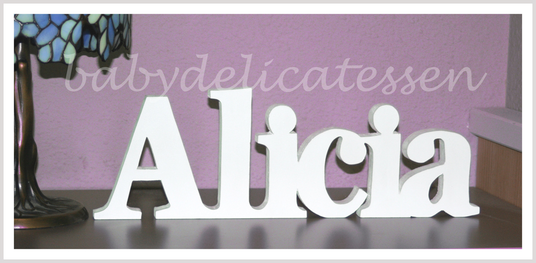 BABY DELICATESSEN LETRAS DE MADERA LETRAS PARA APOYAR PARA ALICIA