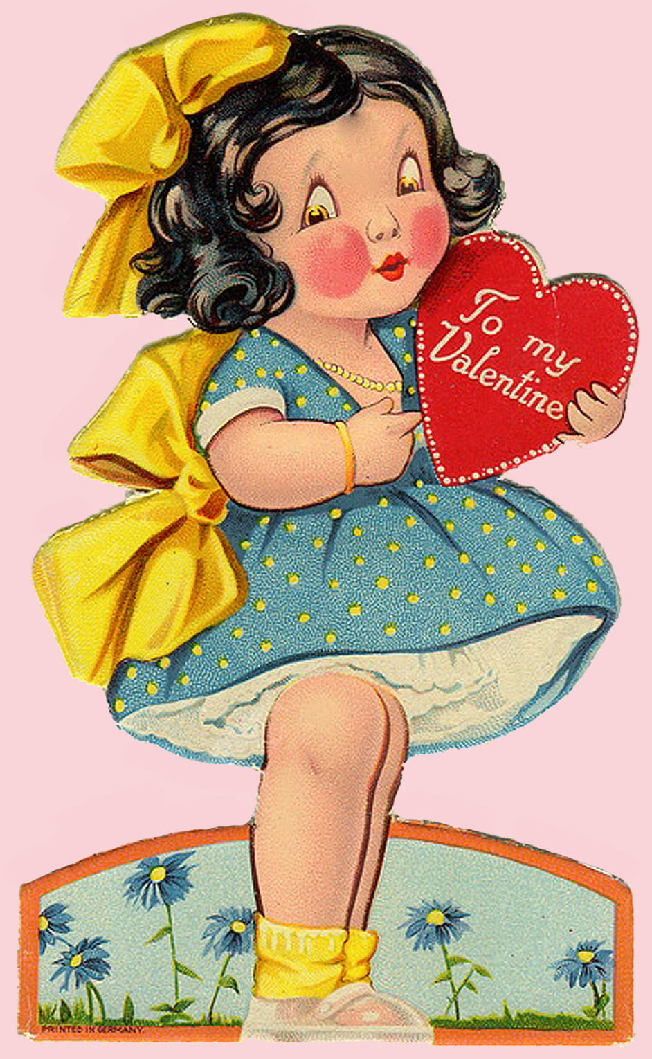 **FREE ViNTaGE DiGiTaL STaMPS** Vintage Printable Sweet Valentine Girl