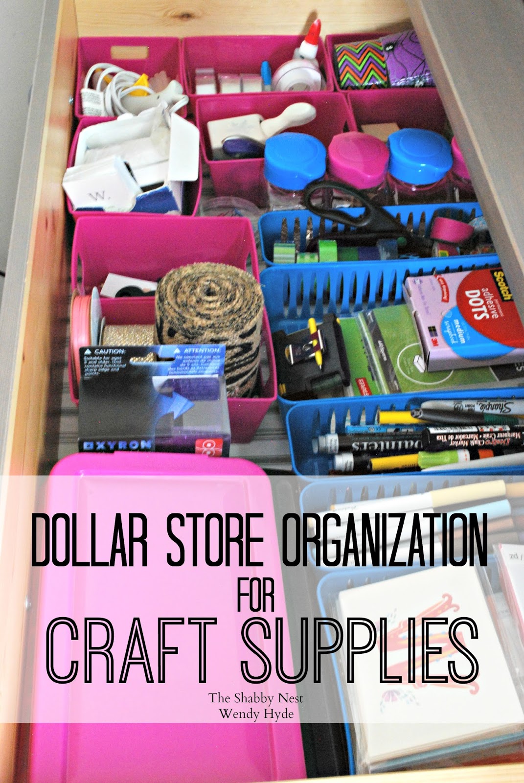 Dollar Store Organization for Craft Supplies Wendy Hyde Lifestyle