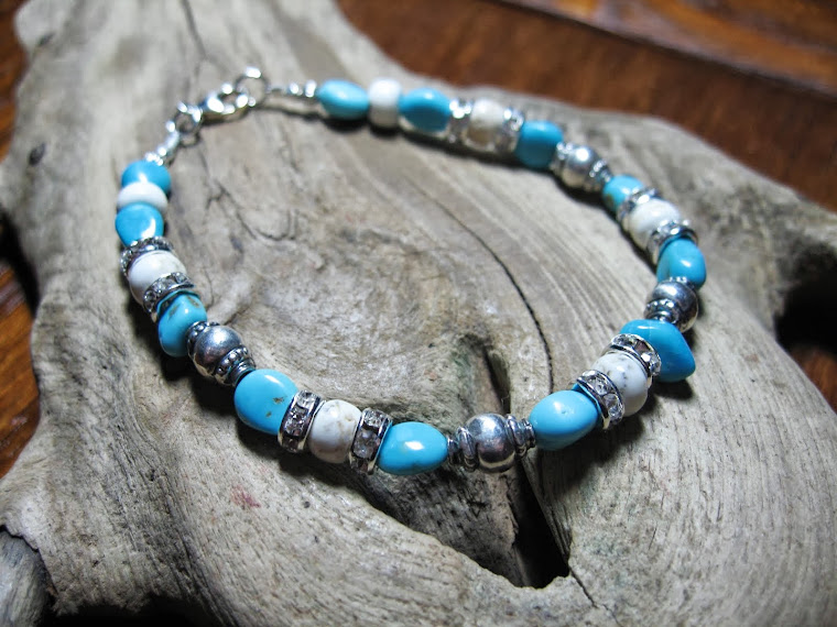 Turquoise and howlite bracelet