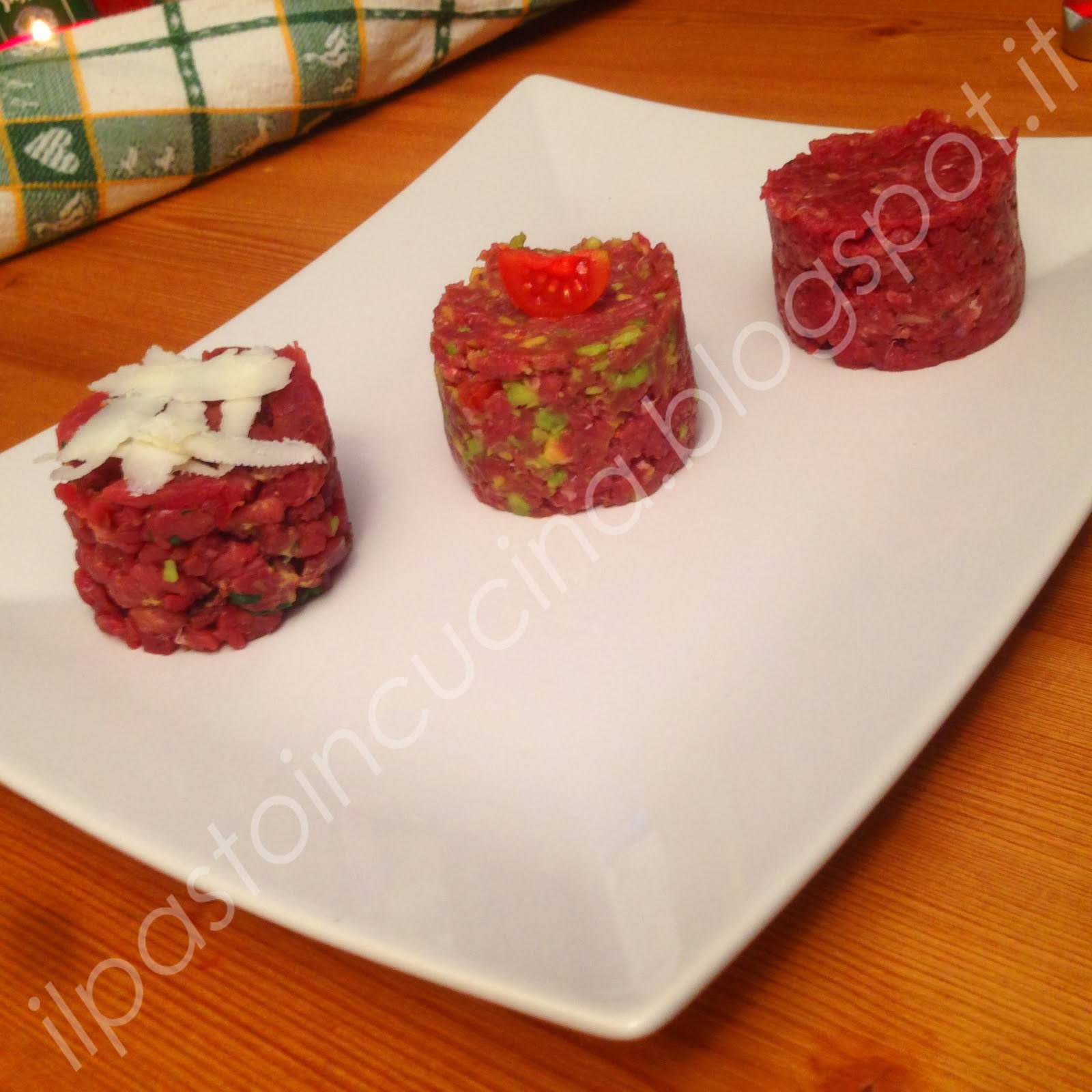 Tris di tartare di carne