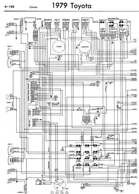 repair-manuals: Toyota Corona 1979 Wiring Diagrams