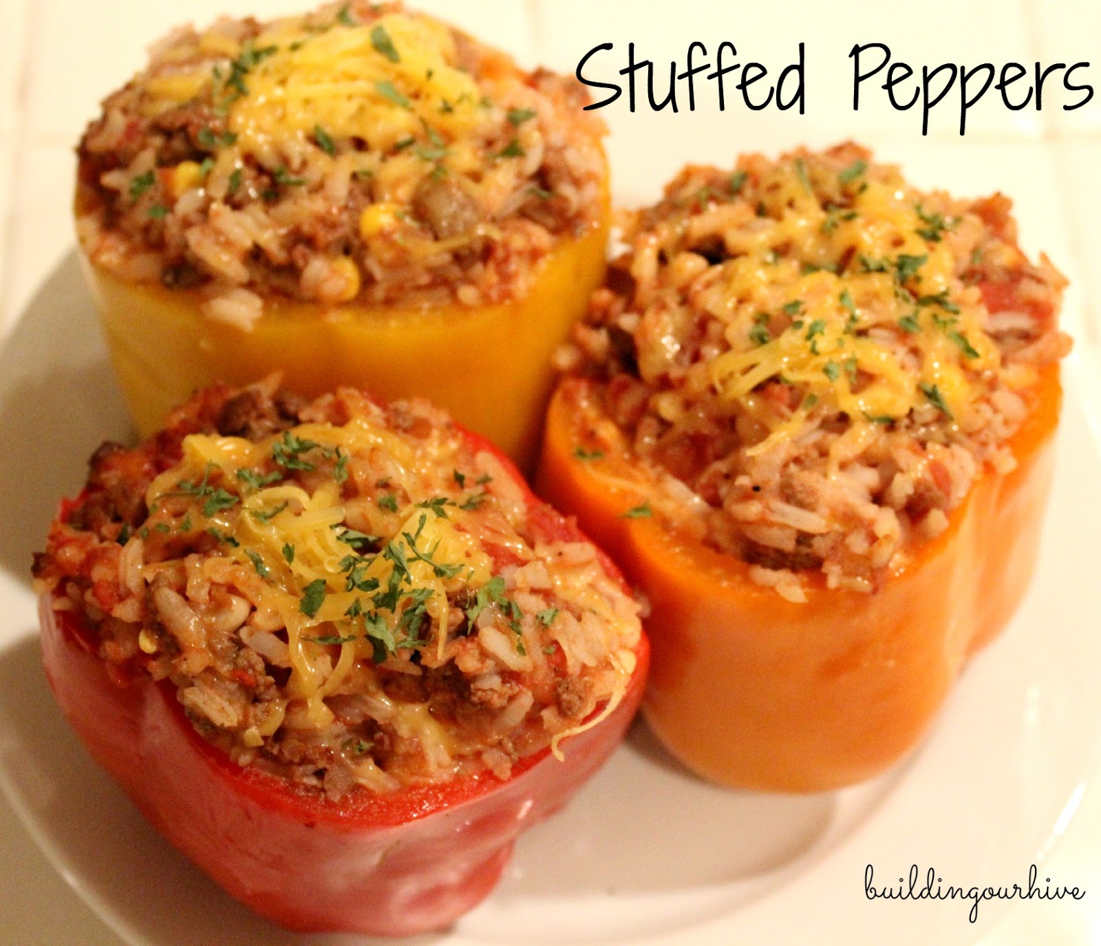 Building Our Hive Fall Stuffed Peppers