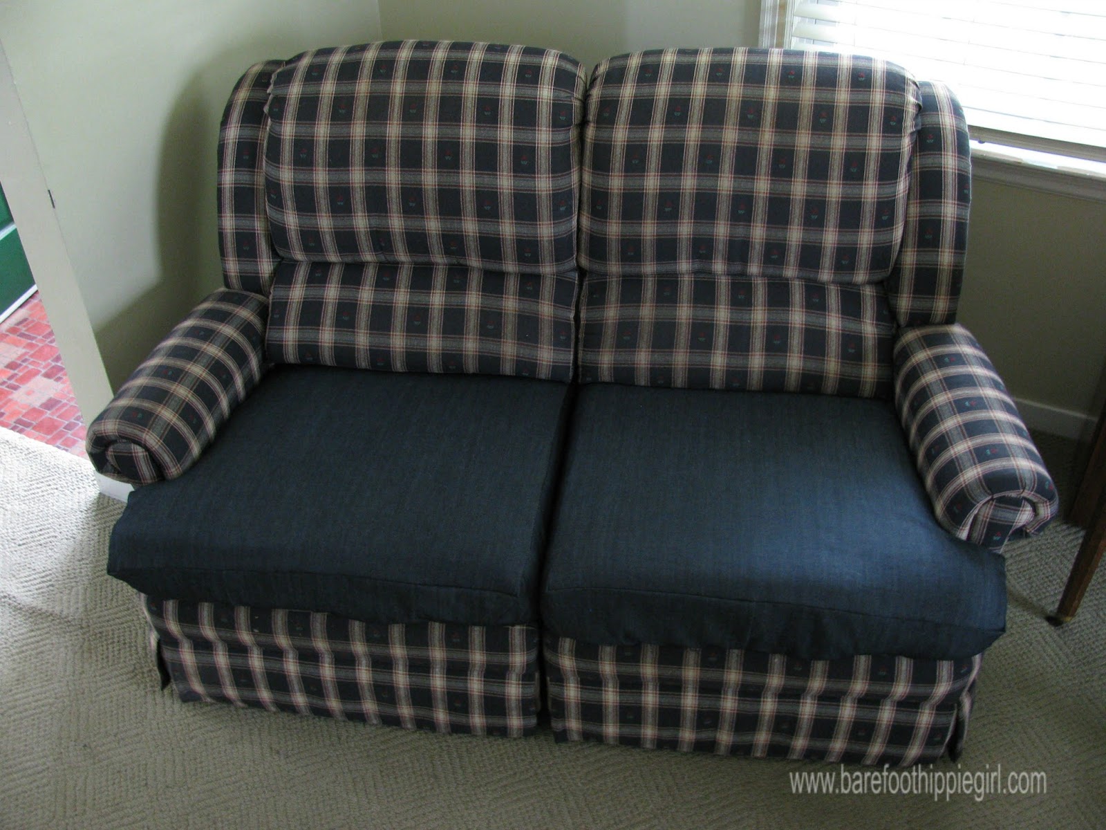 Barefoot Hippie Girl Recliner Couch Cushion Recover