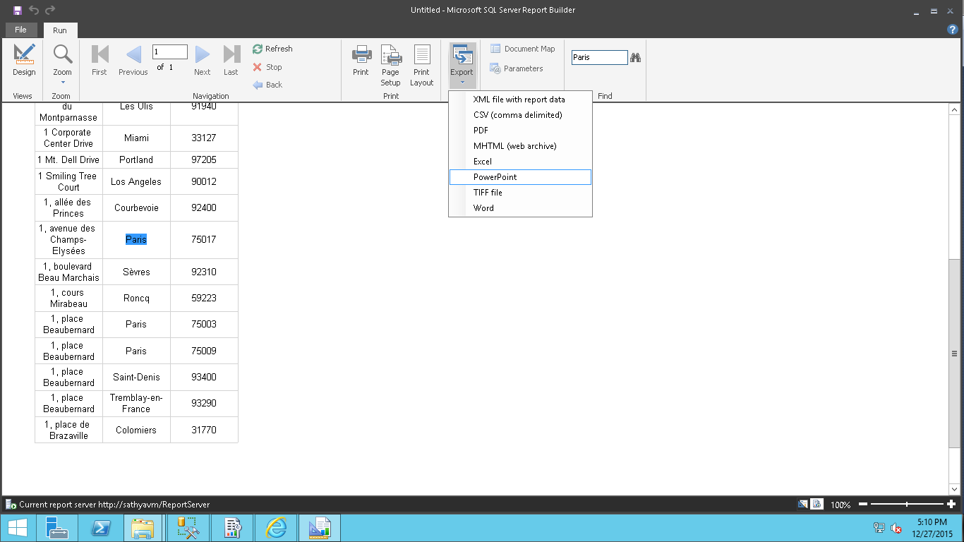 All about SQLServer SSRS Exporting reports to different file formats