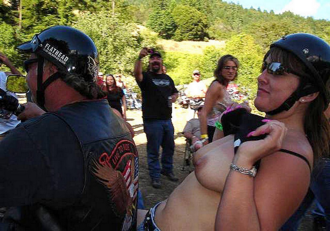 Nasty biker chick naked